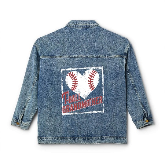 Baseball Grandma Grandmother Grandparents Day Classic Women's Denim Jackets