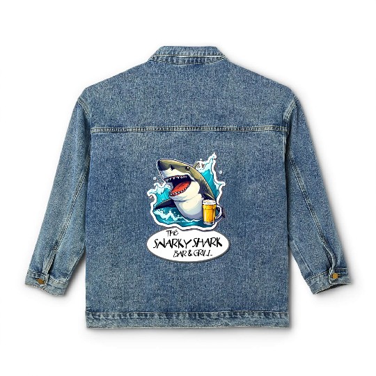 The Snarky Shark Bar & Grill Classic Women's Denim Jackets