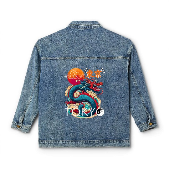 let look tokyo shibuya sky street aesthetic vintag Classic Women's Denim Jackets