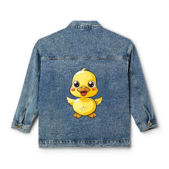 Adorable Yellow Duckling Spread Your Wings Classic Women's Denim Jackets