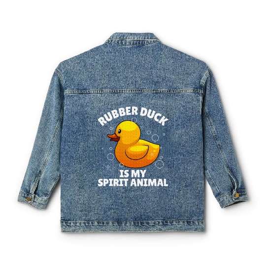 Rubber Duck Art Rubber Ducky Duck Lover Classic Women's Denim Jackets