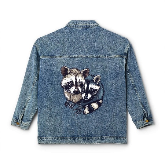 Opossum and raccoon Classic Women's Denim Jackets