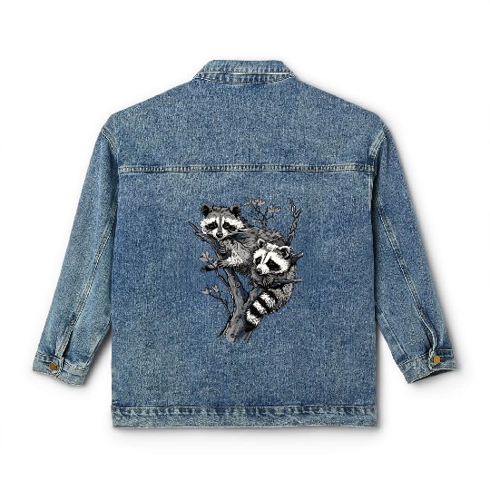 Opossum and raccoon Classic Women's Denim Jackets