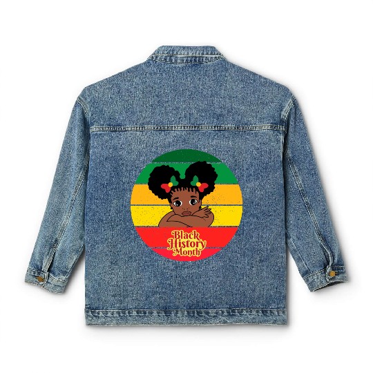 Black history month Classic Women's Denim Jackets