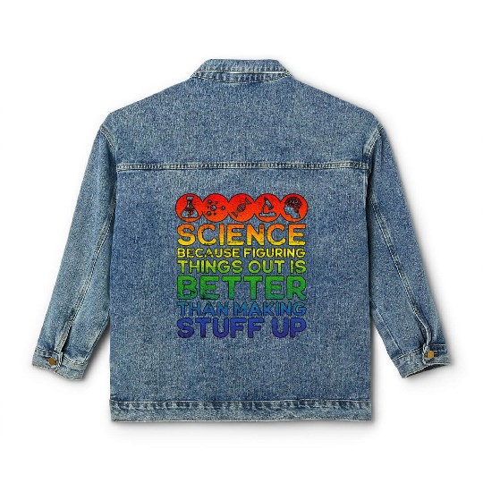 Science Lover, Science Teacher, Science Is Real Classic Women's Denim Jackets