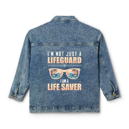 Lifeguard Outdoor Pool Water Swimming Instructor Classic Women's Denim Jackets
