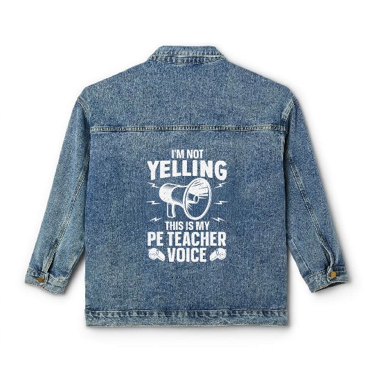 Cool PE Teacher Art Physical Education Teacher Classic Women's Denim Jackets