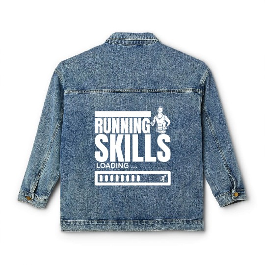 Running Skills Loading Funny Marathon Running Classic Women's Denim Jackets
