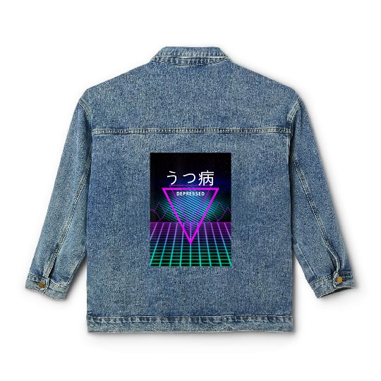 aesthetic vaporwave clothes depressed Classic Women's Denim Jackets