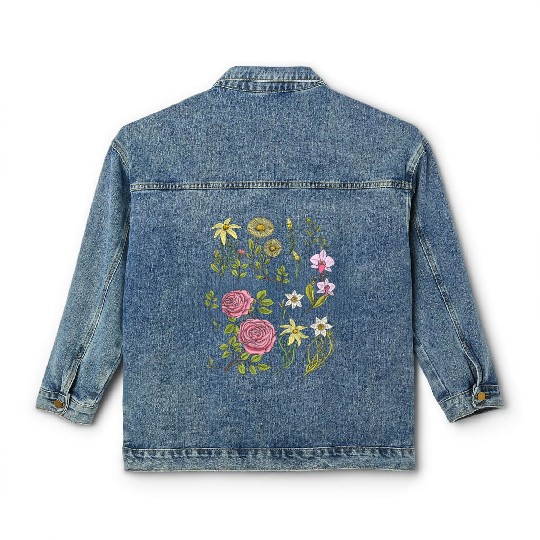 Flowers Cottagecore Mushroom Indie Clothes Classic Women's Denim Jackets