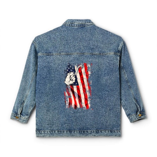 Longshoreman Gifts Patriotic Clothing Classic Women's Denim Jackets