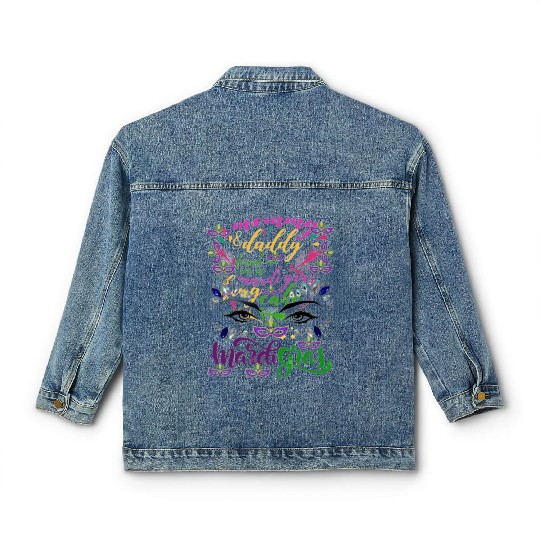 "mardi gras Classic Women's Denim Jackets"