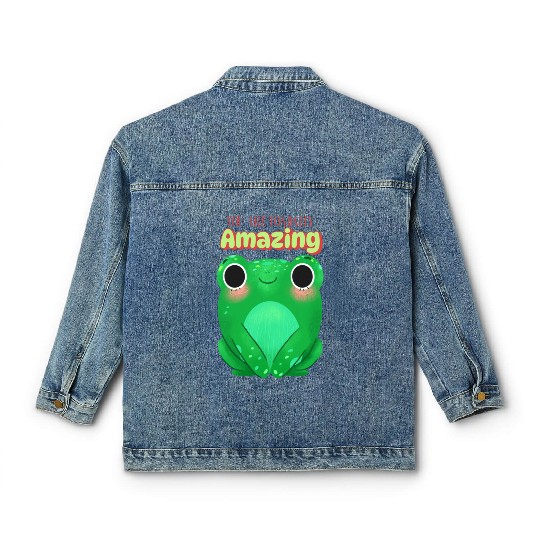 Toad with funny quote Classic Women's Denim Jackets