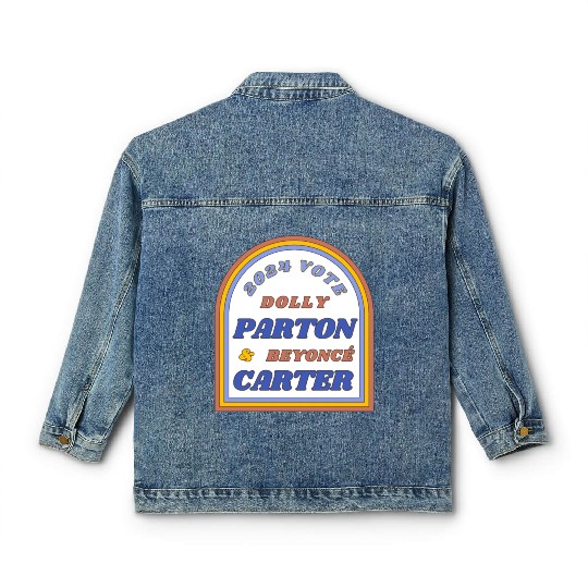 Vote Dolly Parton & Beyonce Carter 2024 Election Classic Women's Denim Jackets