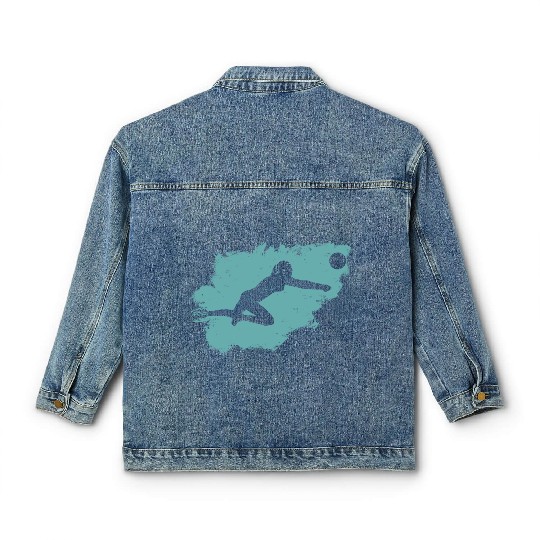 Volleyball Beach Grunge Vintage Classic Women's Denim Jackets
