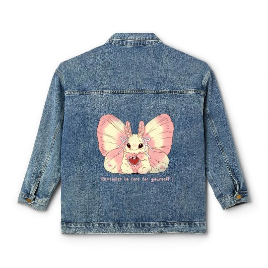 a combination of butterflies and rabbits Classic Women's Denim Jackets