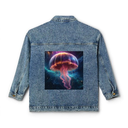 Cosmic Jellyfish Dance Classic Women's Denim Jackets