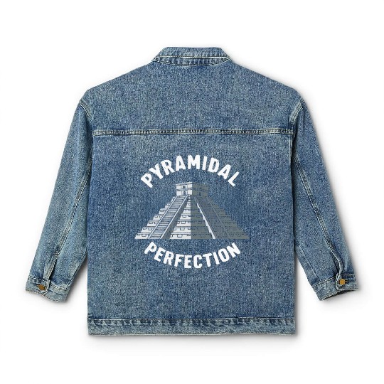 Aztec Pyramid Mayan Indigenous Mexican Aztec Classic Women's Denim Jackets