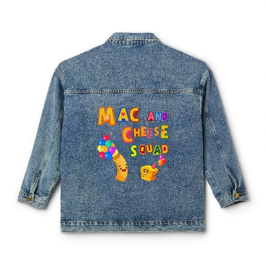 Macaroni And Cheese Mac Cheese Squad Lover Classic Women's Denim Jackets