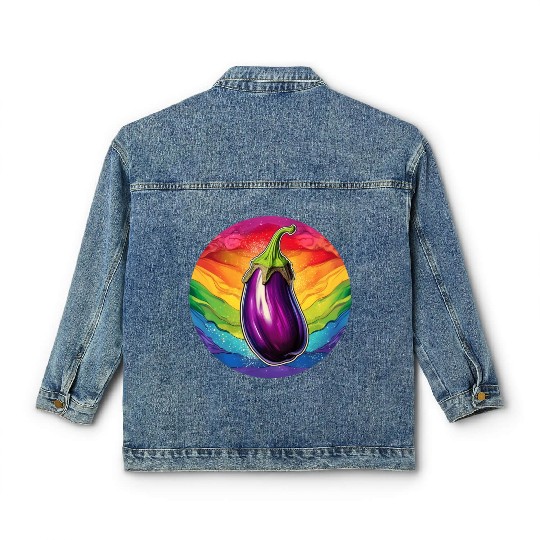 LGBTQ Eggplant Classic Women's Denim Jackets