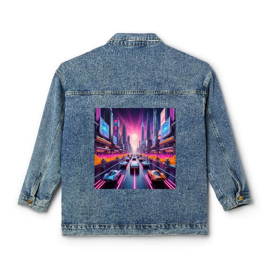 Neon Nostalgia 2084 Classic Women's Denim Jackets