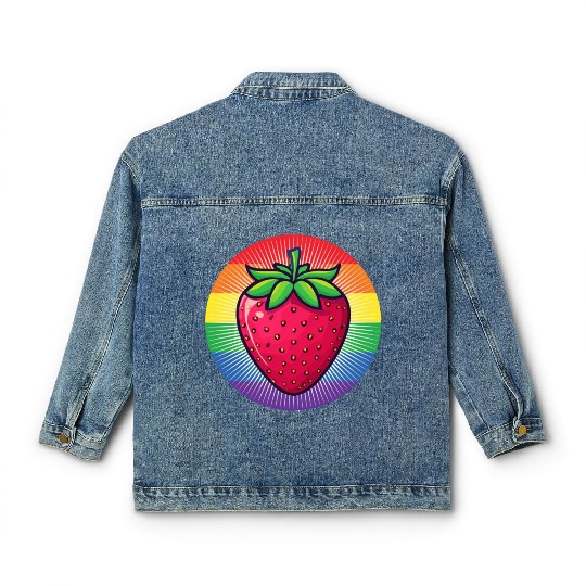 LGBTQ Strawberry Classic Women's Denim Jackets