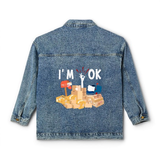 Funny Postal Worker I'm Ok Mailman Classic Women's Denim Jackets