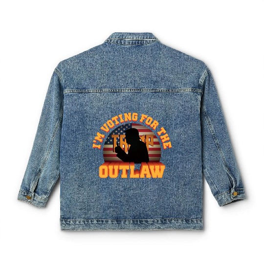 I'm Voting For The Outlaw - 2024 Election Classic Women's Denim Jackets