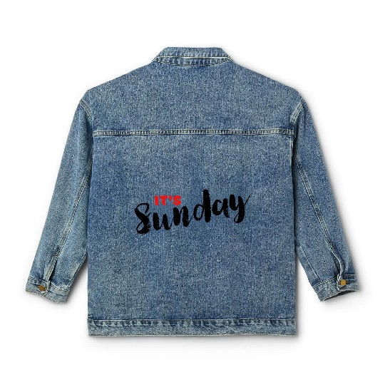 Day Name Classic Women's Denim Jackets for Daily - It's Sunday