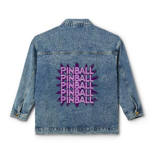 Pinball Purple Neon Classic Women's Denim Jackets