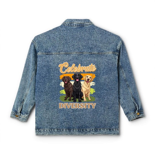 Labrador Retriever CELEBRATE DIVERSITY Labrador Classic Women's Denim Jackets