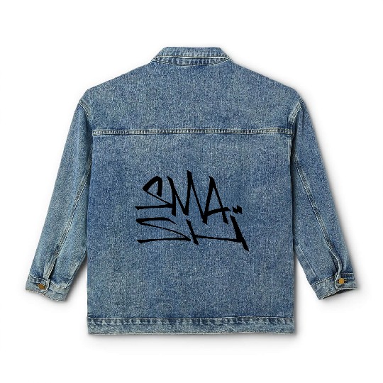 Smash graffiti tag Classic Women's Denim Jackets