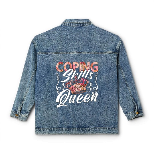 School Counselor Coping Skills Queen Social Worker Classic Women's Denim Jackets