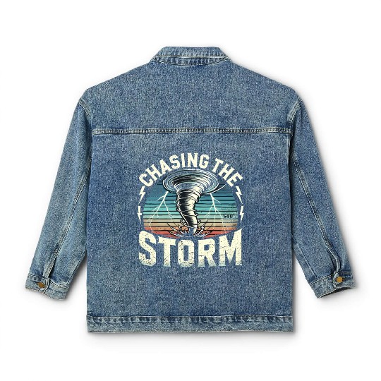 Tornado Chasing Adventures: Embrace Nature's Fury Classic Women's Denim Jackets