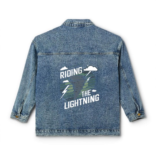 Tornado Chasing Adventures: Embrace Nature's Fury Classic Women's Denim Jackets