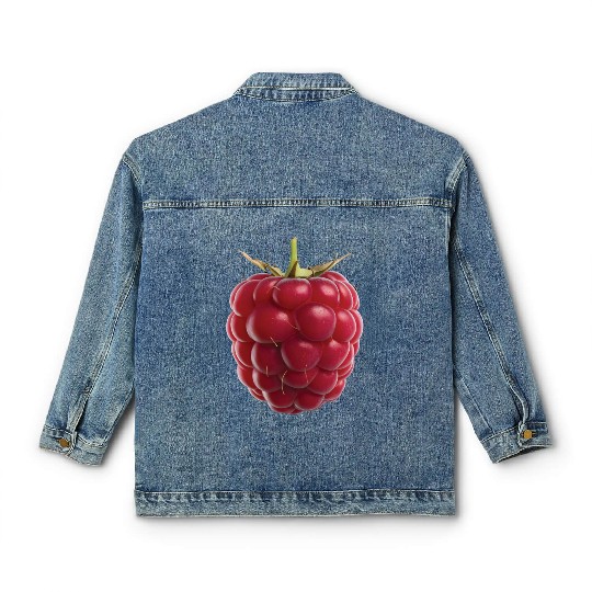 Raspberry Realistic Classic Women's Denim Jackets