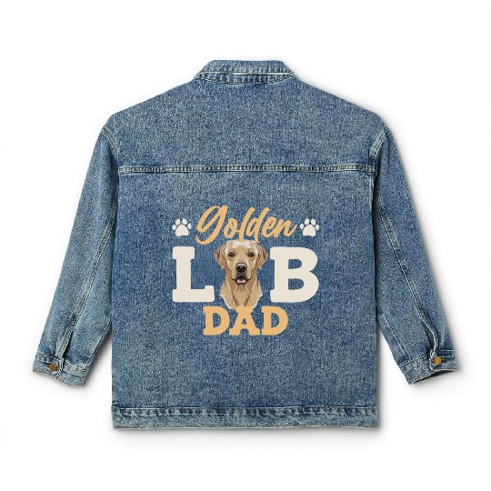 Labrador GOLDEN LAB DAD Labrador Owner Men Classic Women's Denim Jackets