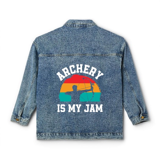 Retro Bow Archery Is My Hobby Classic Women's Denim Jackets