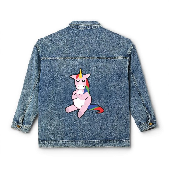 Grumpy Unicorn Classic Women's Denim Jackets