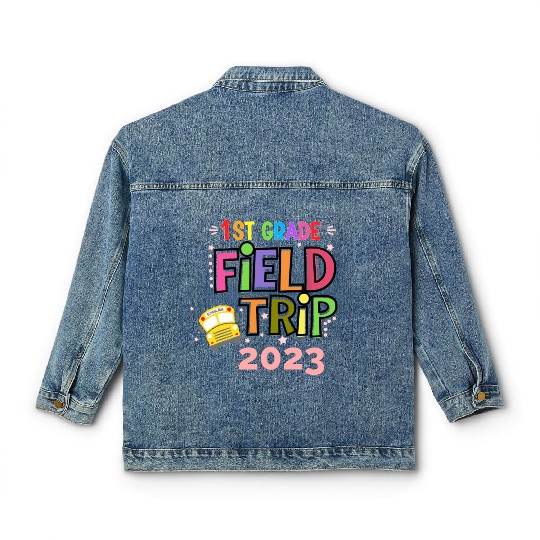 1st grade field trip 2023 classroom teacher Classic Women's Denim Jackets