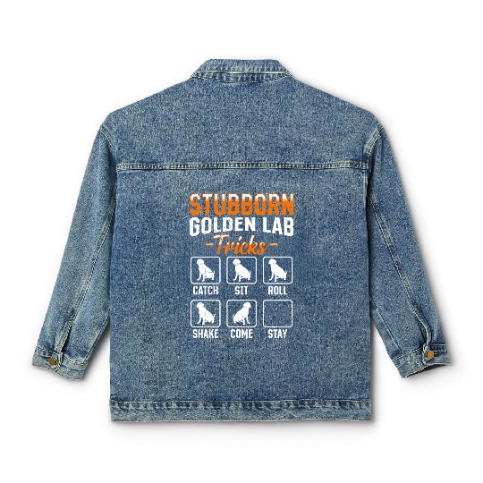 Labrador STUBBORN GOLDEN LAB TRICKS Labrador Classic Women's Denim Jackets