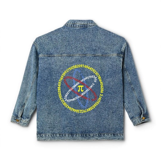 Math Lover Pi Day Atom Symbol Numbers 3.14 Classic Women's Denim Jackets