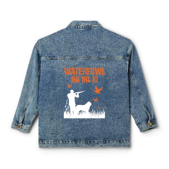 Funny Waterfowl Hunting Score Card Duck Hunting Classic Women's Denim Jackets