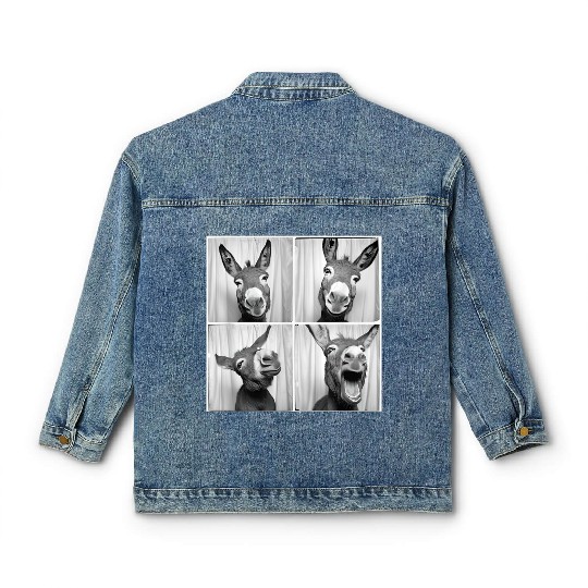 Laughing Donkey Quirky Farming Classic Women's Denim Jackets