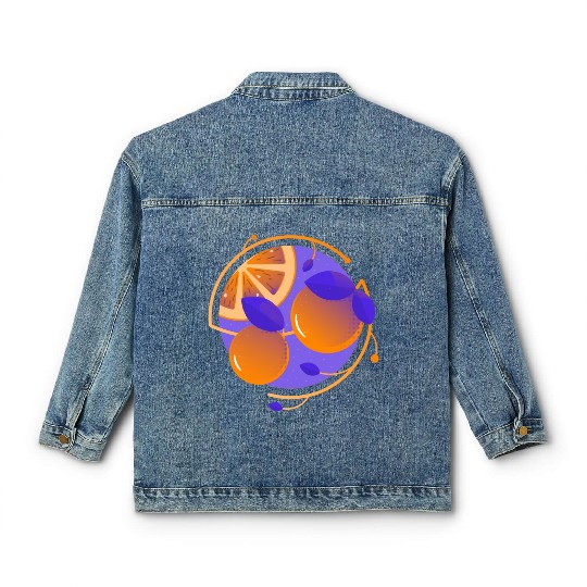 Orange Fruit Classic Women's Denim Jackets