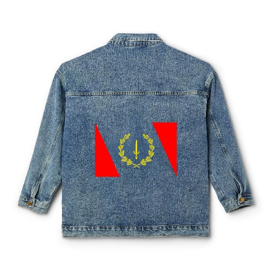 African American Heritage Flag 1967 Black History Classic Women's Denim Jackets