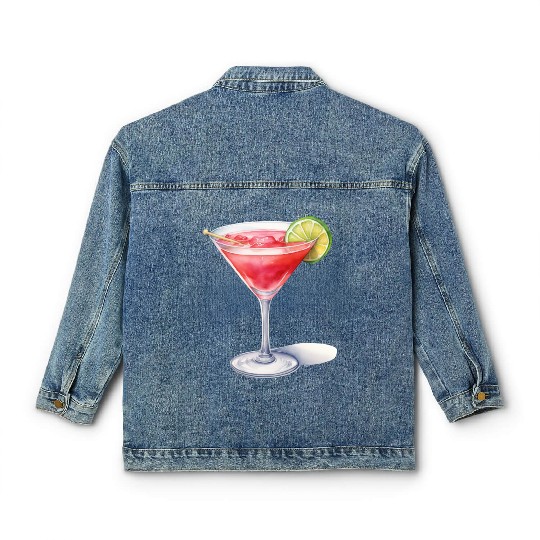 Martini Cocktail Classic Women's Denim Jackets