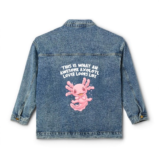 Awesome Axolotl Lover Looks Like Animal Meme Classic Women's Denim Jackets