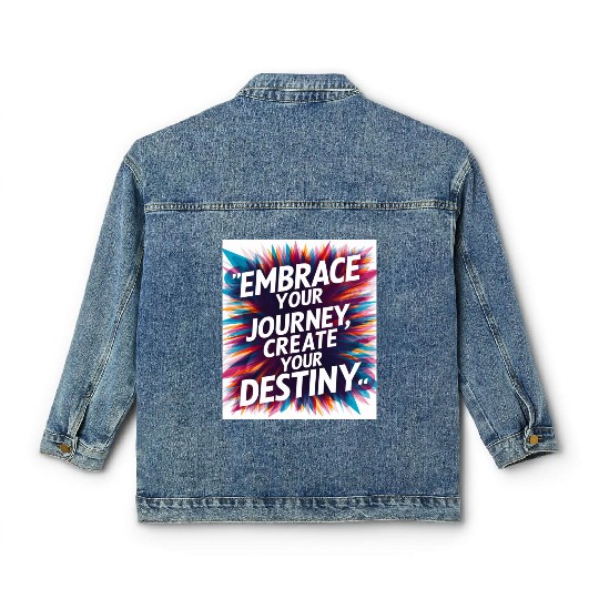 Embrace Your Journey, Create Your Destiny Classic Women's Denim Jackets