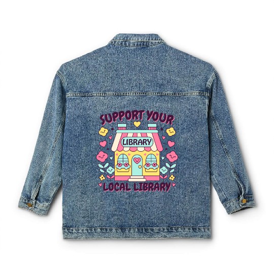 Support Your Local Library Classic Women's Denim Jackets